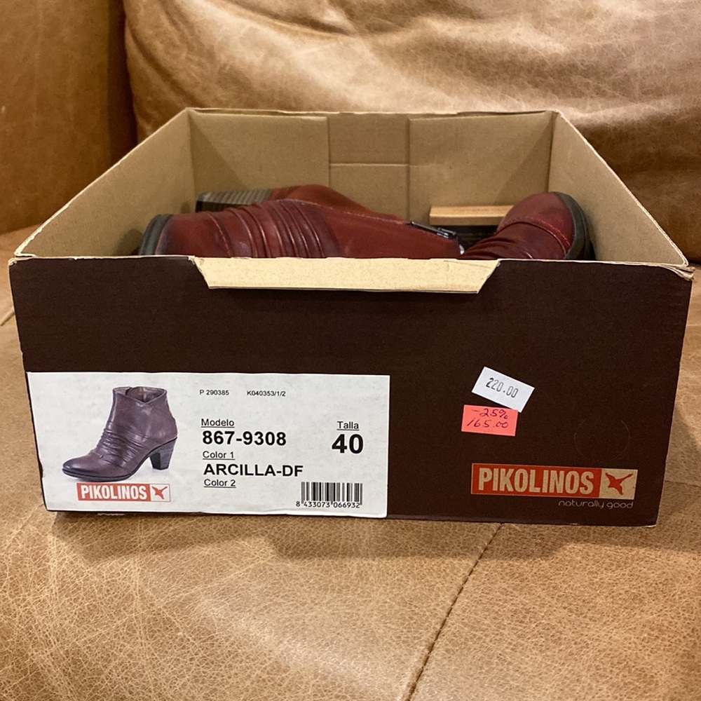 Size US9 / EU40 red/burgundy Pikolinos boots - Picture 6 of 9